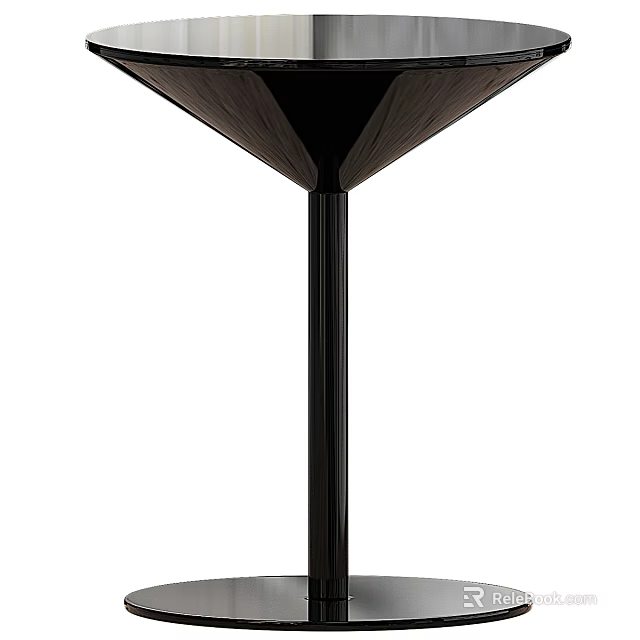 Modern Minimalist Floor Lamp With Sleek Black Metal Pole And Classic Design 3d model 