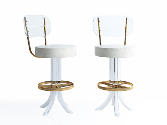 Modern bar chair waiting for a bar chair 3d model