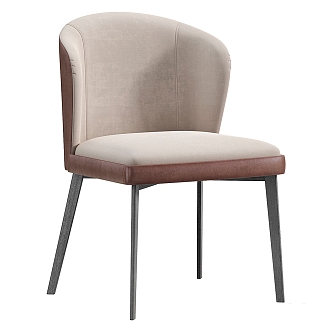 LASKASAS fabric leather single chair 3d model