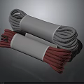 Practical Cotton Ropes in Gray and Red Bundled with White Straps