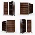 Modern Wooden Decorative Cabinet With Multi Layer Open Shelves For Home
