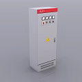Laboratory Electrical Control Cabinet Featuring PLC Panel Buttons And Warning Indicators 3d model