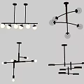 Stylish Modern Chandeliers with Metal Frames Glass Globes and Multiple Bulbs for Home Interiors