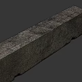 Gray Rectangular Concrete Block With Rough Surface For Industrial Construction Applications 3d model