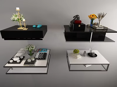 Modern coffee table coffee table combination 3d model