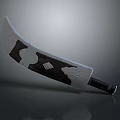 Artistic Sculpture Carving On Curved Blade With Intricate Patterns And Decorative Details