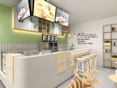 Nordic Milk Tea Shop 3d model