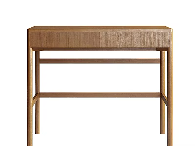 Minimalist Wooden Console Table With Natural Wood Texture For Home Entryway Decor 3d model