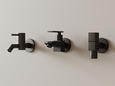 Modern wall drain faucet 3d model