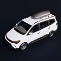 White Modern Minivan Car With Roof Storage Rack And Sleek Exterior Design