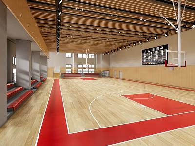 Modern Basketball Hall 3d model