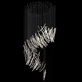 Modern Unique Spiral Design Metal Chandelier For Contemporary Interior Spaces