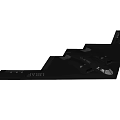 Black Stealth Fighter Jet Modern Military Aircraft with Aerodynamic Design