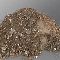 Pile of Mixed Garden Soil With Small Stones and Organic Matter