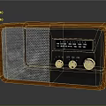 Vintage Radio With Wooden Case Mesh Speaker And FM AM Dial Knobs