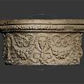 Decorative Carved Stone Vessel With Circular Shape Intricate Patterns And Holes
