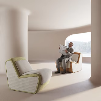 Modern single sofa 3d model