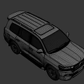 Silver Toyota Land Cruiser SUV Modern Exterior Design With Front Grille And Body Lines