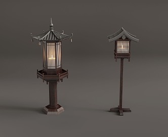 modern outdoor lamp 3d model