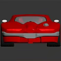 Red Sports Car With Sleek Design And Shiny Exterior On Reflective Surface