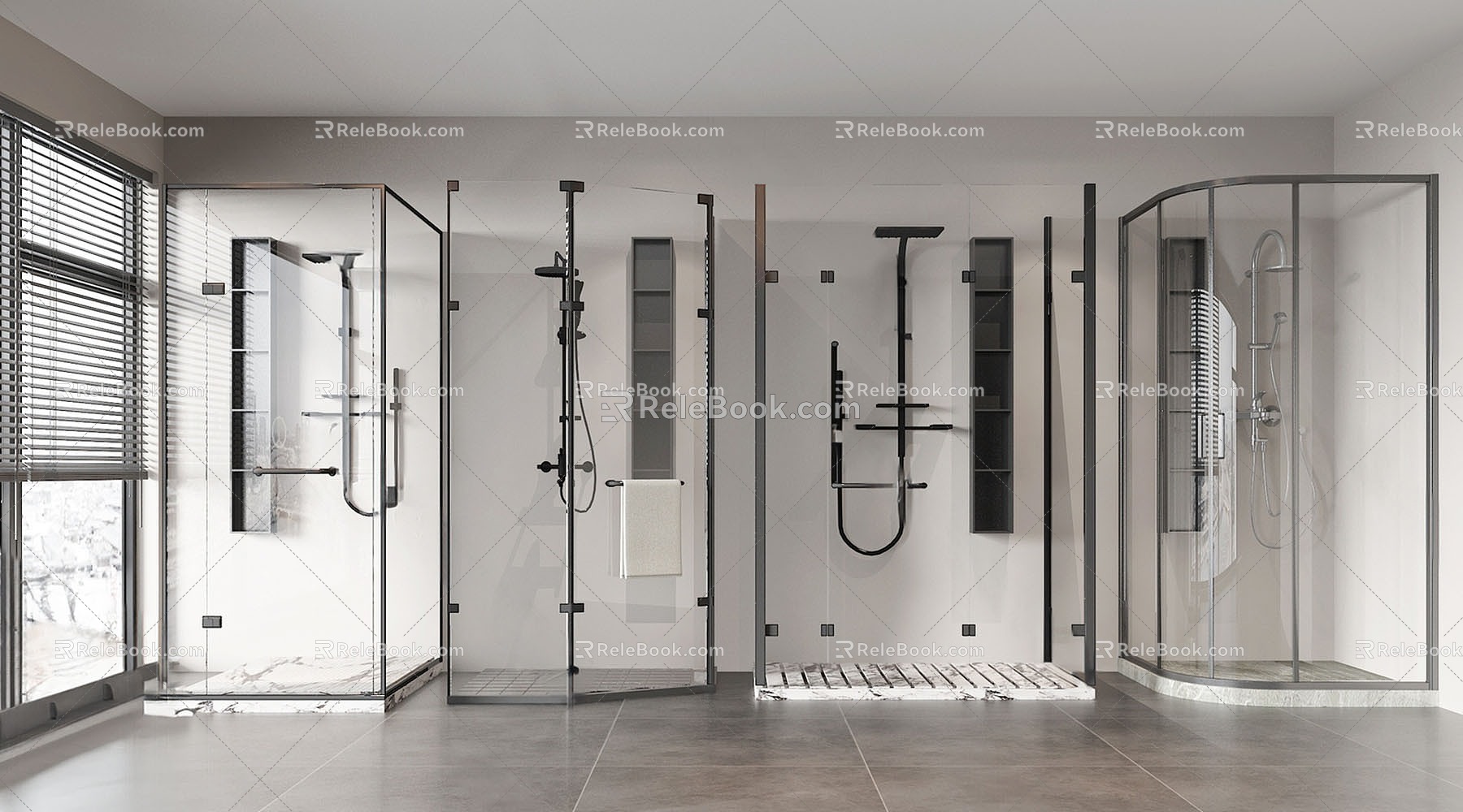 Shower Shower Partition Glass Partition Shower Door Shower 3d model