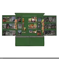 Sales Office Kiosk with Green Exterior Magazines and Display