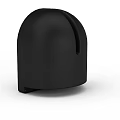Sleek Black Modern Locker with Vertical Line Detail and Smooth Finish