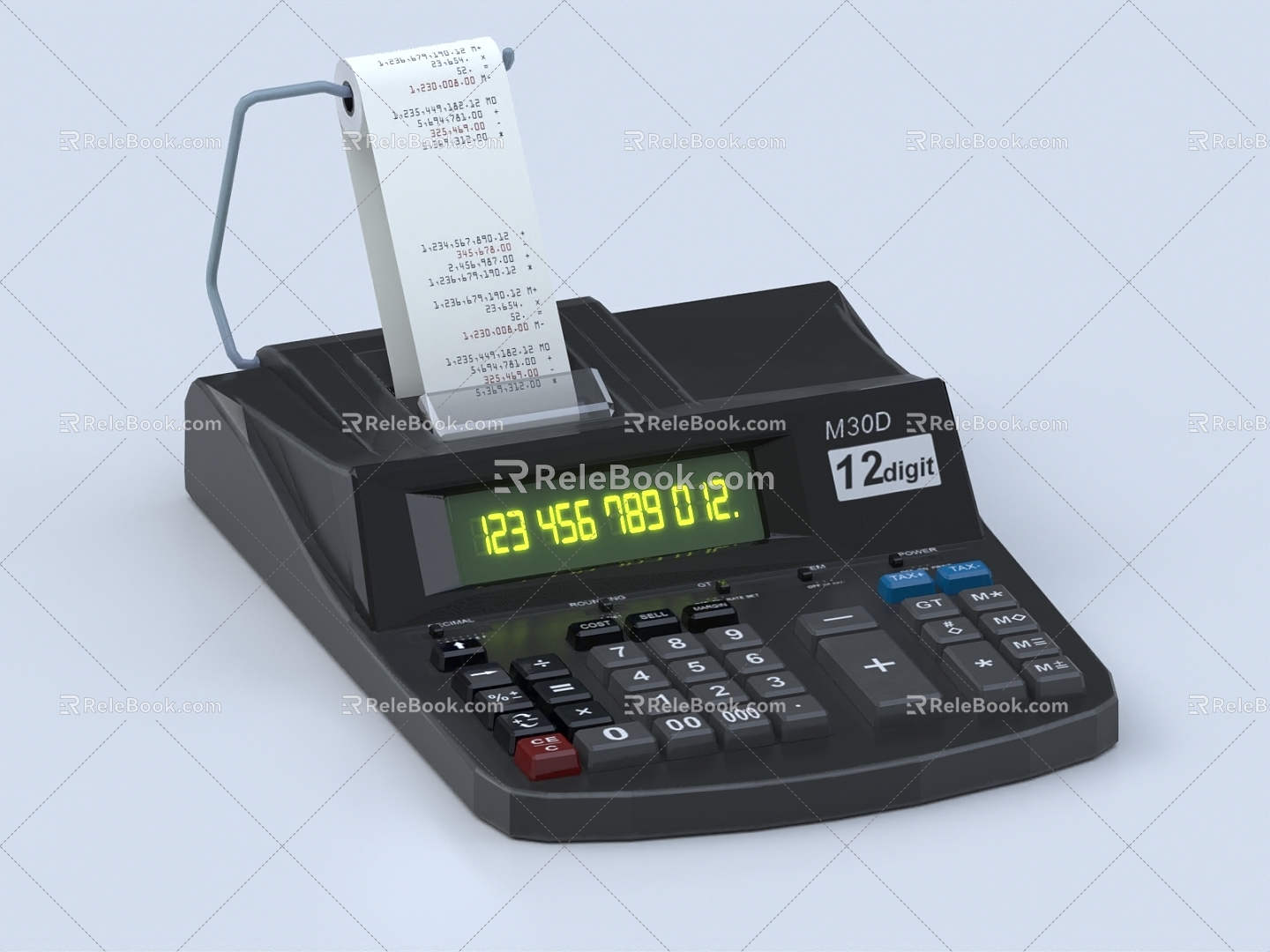 Cash register cash register bill machine receipt printer POS machine card reader 3d model