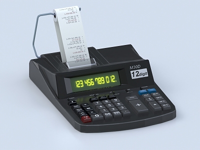 Cash register cash register bill machine receipt printer POS machine card reader 3d model