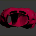 Red Cargo Pants With Multiple Pockets And Black Belt For Daily Casual Wear