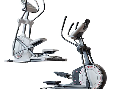 Premium Elliptical Fitness Trainers Two Different Models For Home Exercise Equipment 3d model