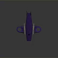 Purple Futuristic Flying Vehicle With Glowing Rings And Sci Fi Wing Design