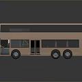 Rose Gold Toyota Double Decker Bus With Dark Windows And Digital Route