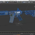 M4 submachine gun machine gun machine gun semi-automatic rifle assault rifle firearms low face number low model simple model game film and television level super realistic 3d model