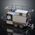 Industrial Trailer Mounted Equipment With Metal Frame Control Panel And Wheels