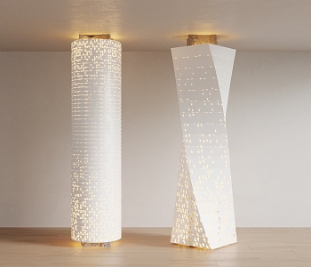 Modelling decorative column luminous column special-shaped column 3d model