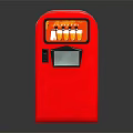 Red Commercial Vending Machine With Digital Display And Assorted Beverage Drinks 3d model