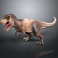 Realistic Tyrannosaurus Rex 3D Model Standing With Open Mouth And Detailed Skin