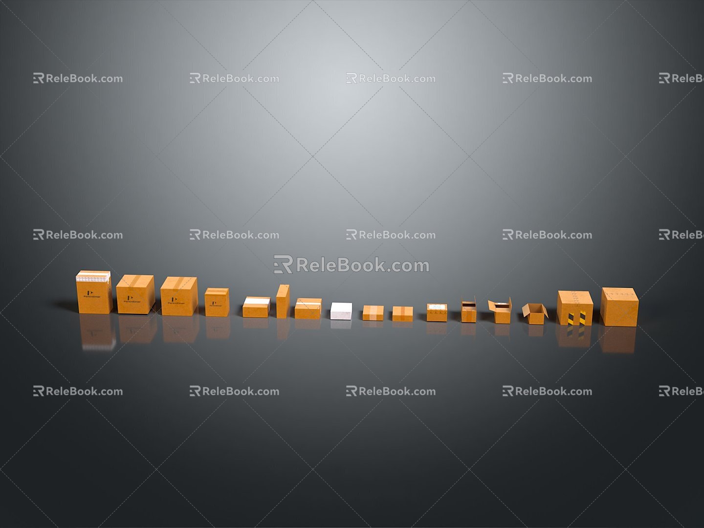 Logistics box express box parcel box carton goods box goods box box box box box 3d model