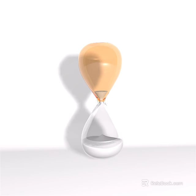 Orange and White Decorative Ornament Set With Balloon and Teardrop Shape Design 3d model 