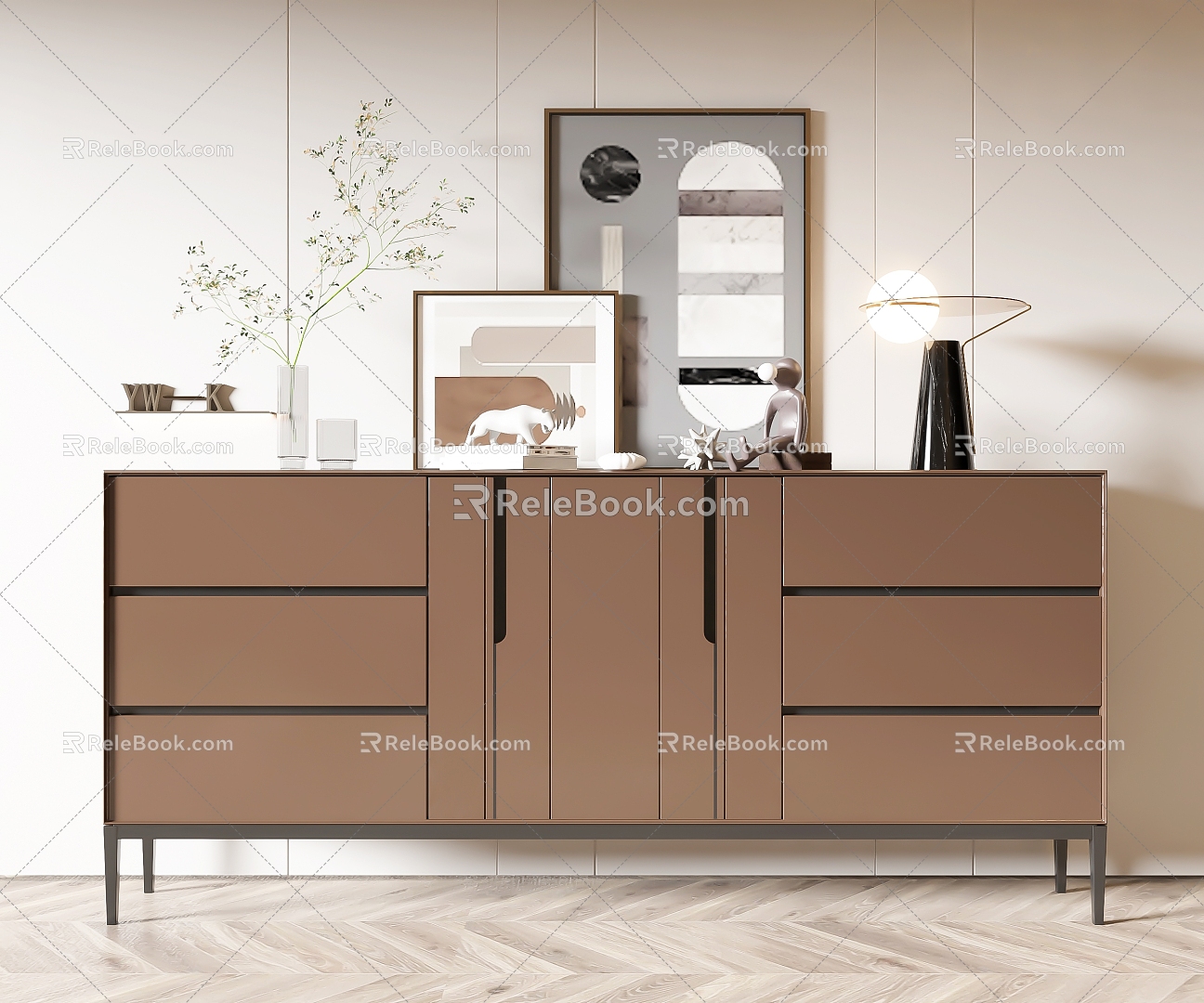 Modern Side Cabinet Entrance Cabinet Entrance Cabinet Side Cabinet End View Cabinet Low Shoe Cabinet Sideboard 3d model