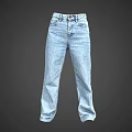Light Blue Straight Leg Jeans For Casual Everyday Wear Fashion Style
