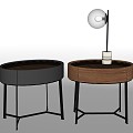 Modern Round Table Side Table Low Table Coffee Table Bedside Table Table Lamp Reading Light Coffee Table Display Table 3d model