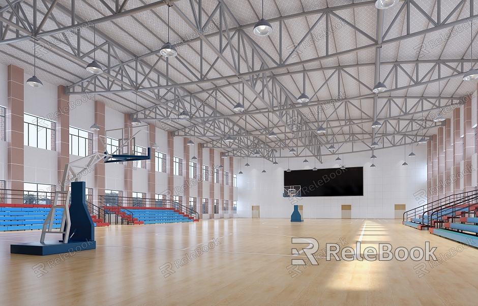 modern basketball hall basketball court gymnasium indoor gymnasium model