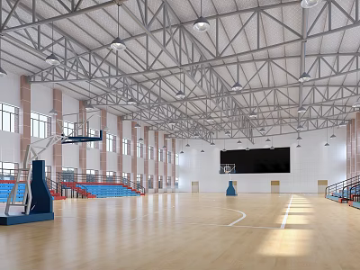 modern basketball hall basketball court gymnasium indoor gymnasium 3d model