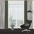 Modern Curtains 3d model