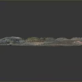 Detailed 3D Terrain Model With Roads Mountains And Farmland