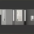 3D Architectural Model of Modern House With Connected Sections White Exterior Windows And Roof Design