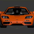 Orange High Performance Supercar With Sleek Design Black Roof And Reflective Surface