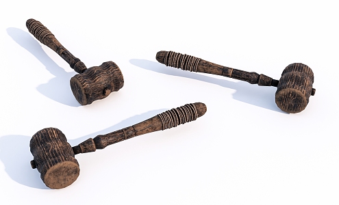 Modern Hammer Old Wooden Hammer 3d model